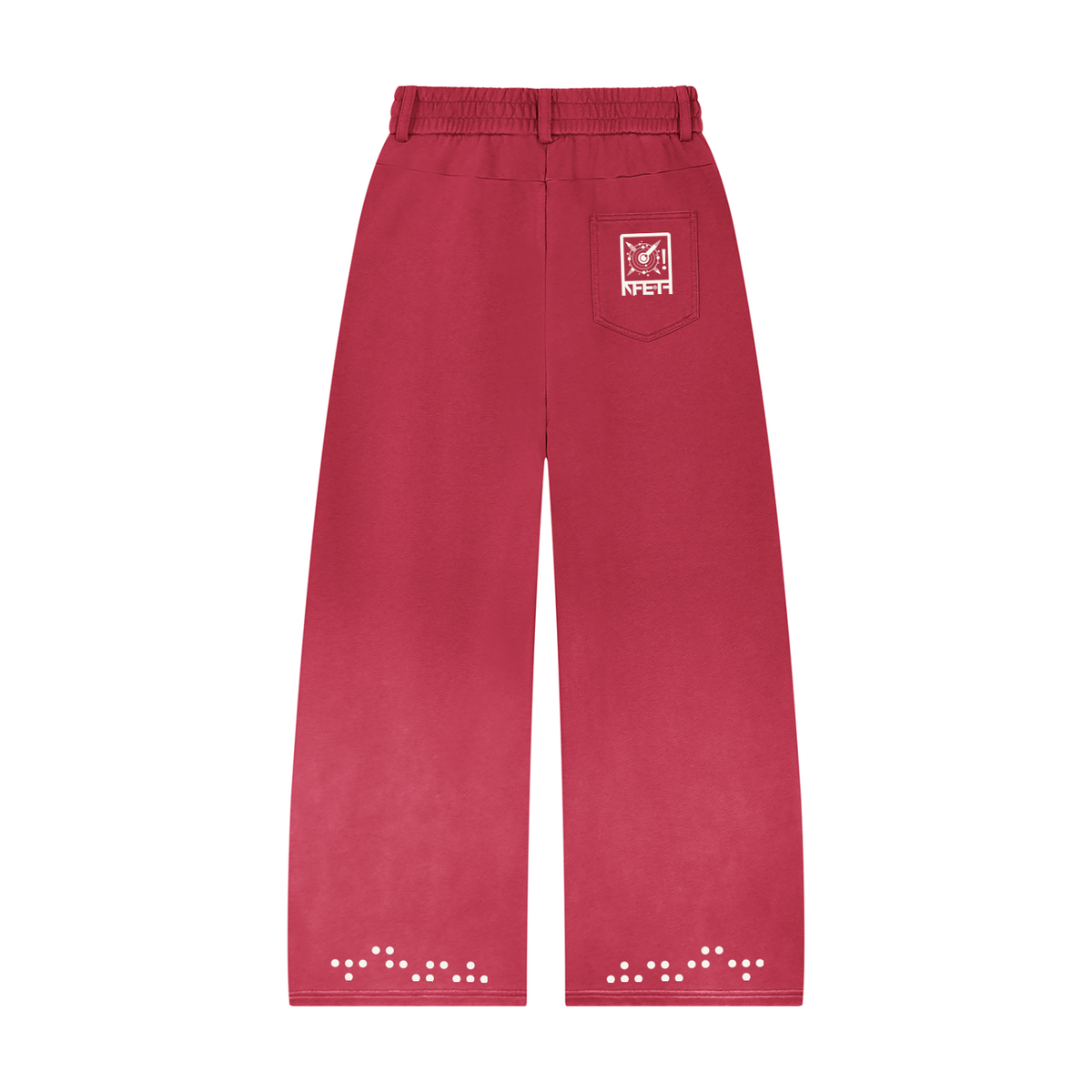 Unisex Sunfade Paneled Barrel Leg Sweatpants