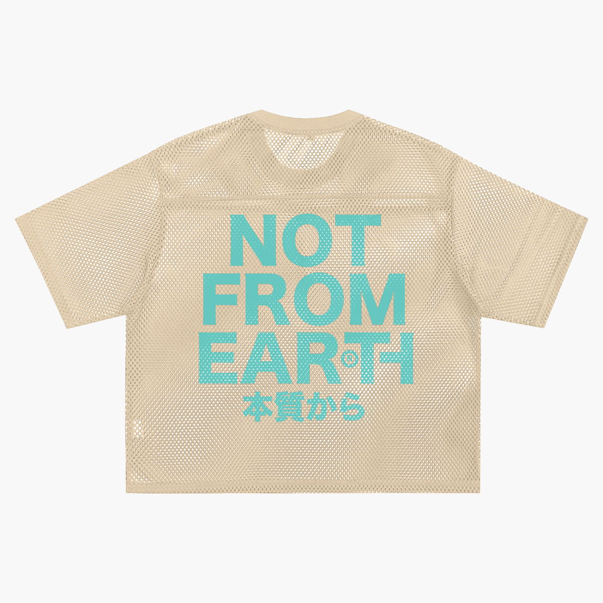 Crop Circle Net Tee Kakhi
