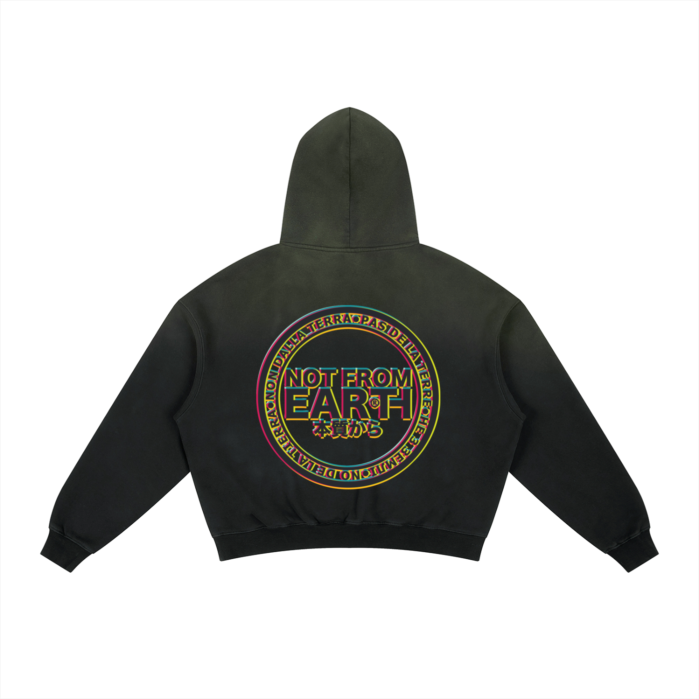 Frayed Sunfade Boxy Fleece Hoodie