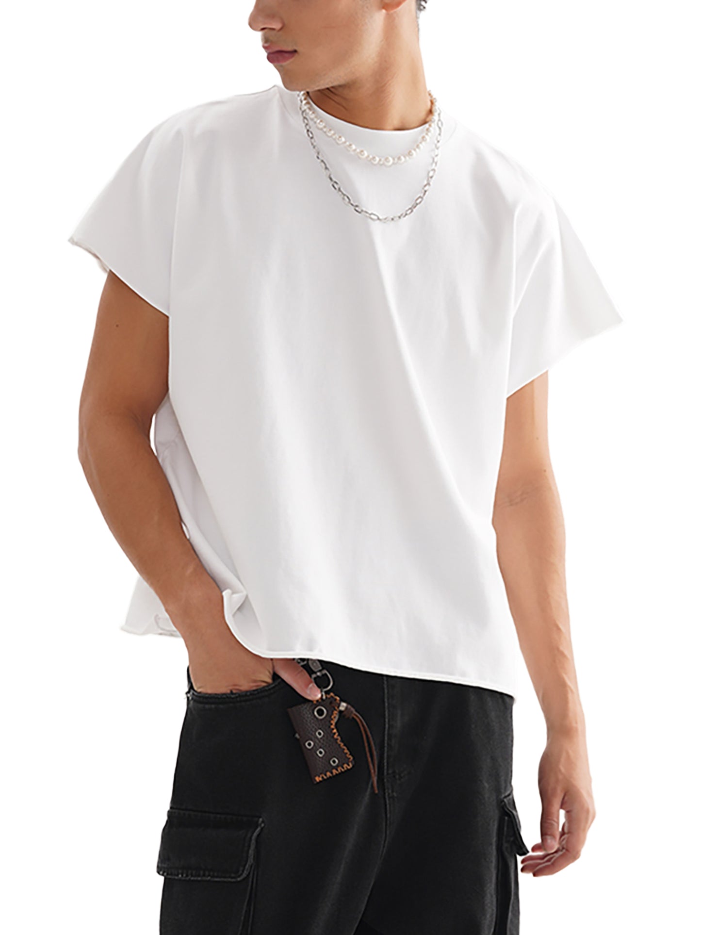 Abduction Beam Raw-Edge Tee