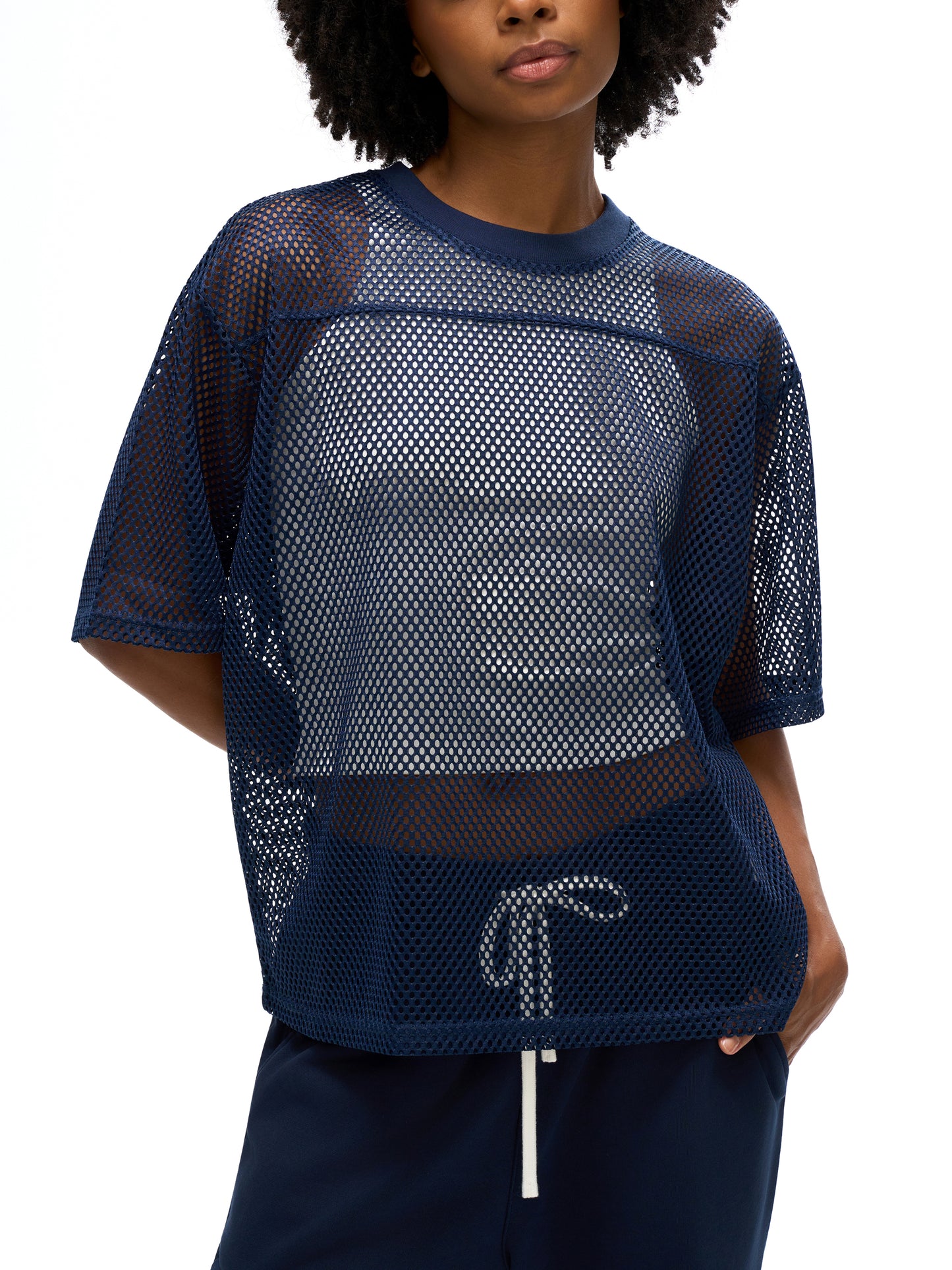 See-through Boxy Net T-shirt