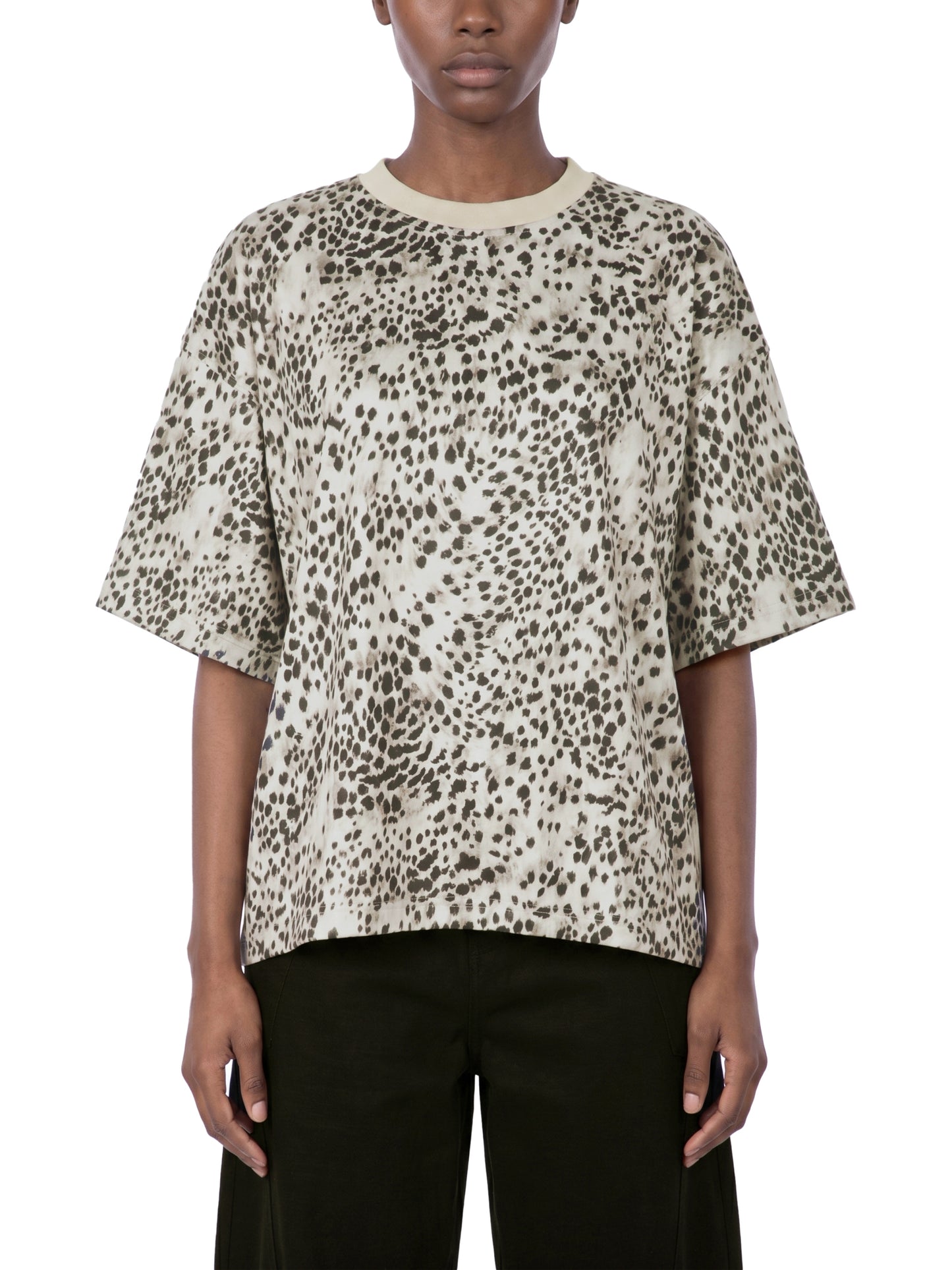 Unisex Leopard Print Boxy T-Shirt