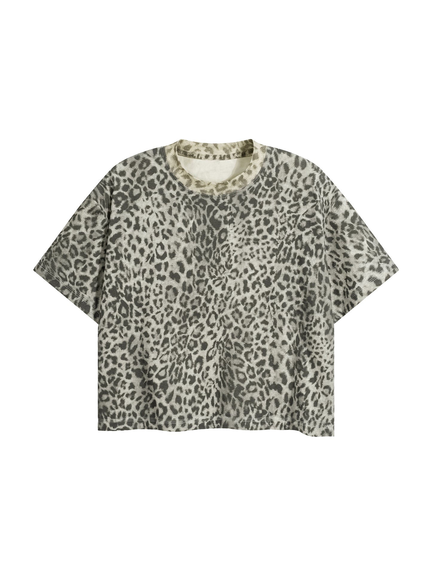 Unisex Leopard Print Boxy T-Shirt