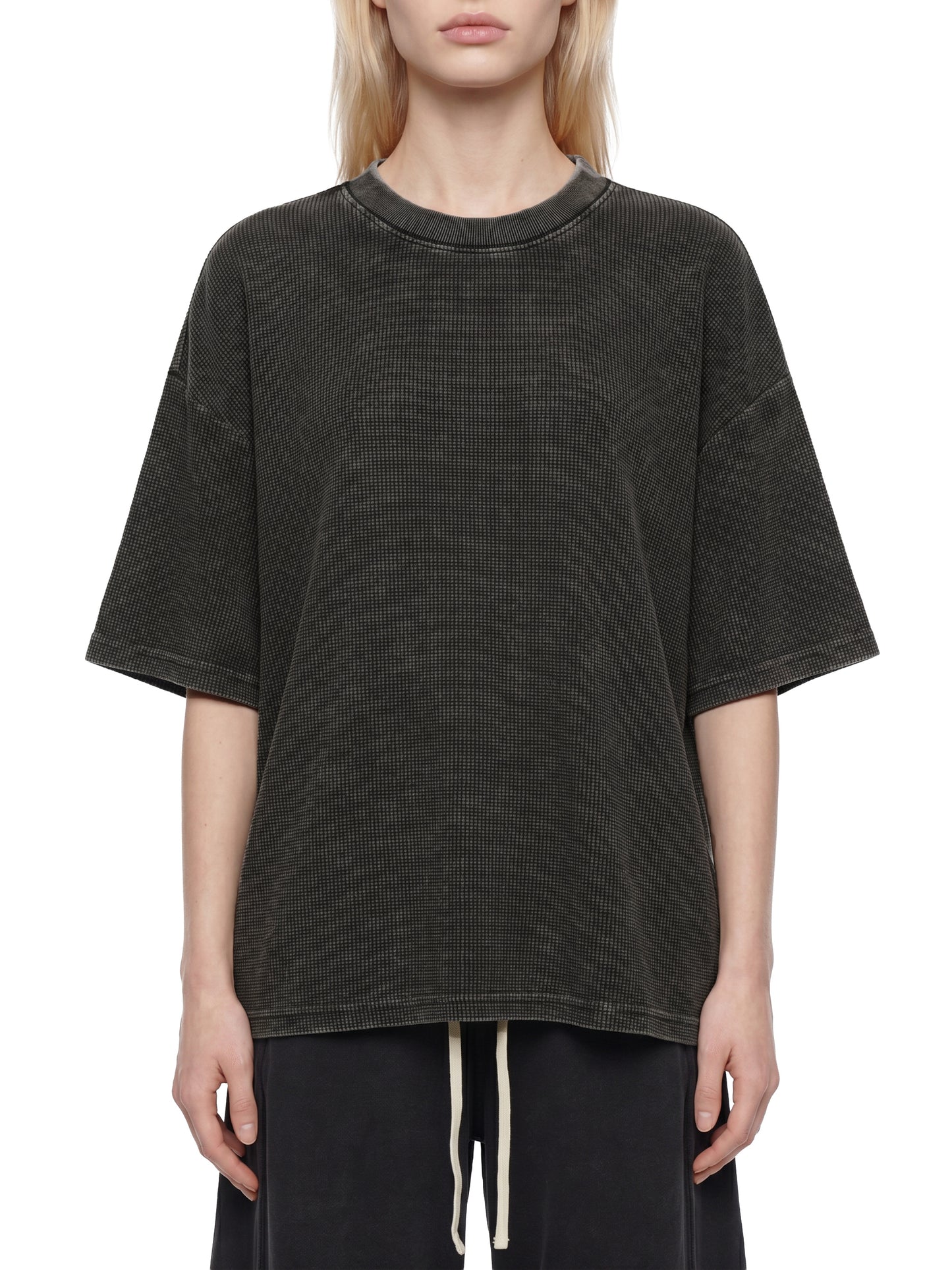 From the Core Waffle Tee Black
