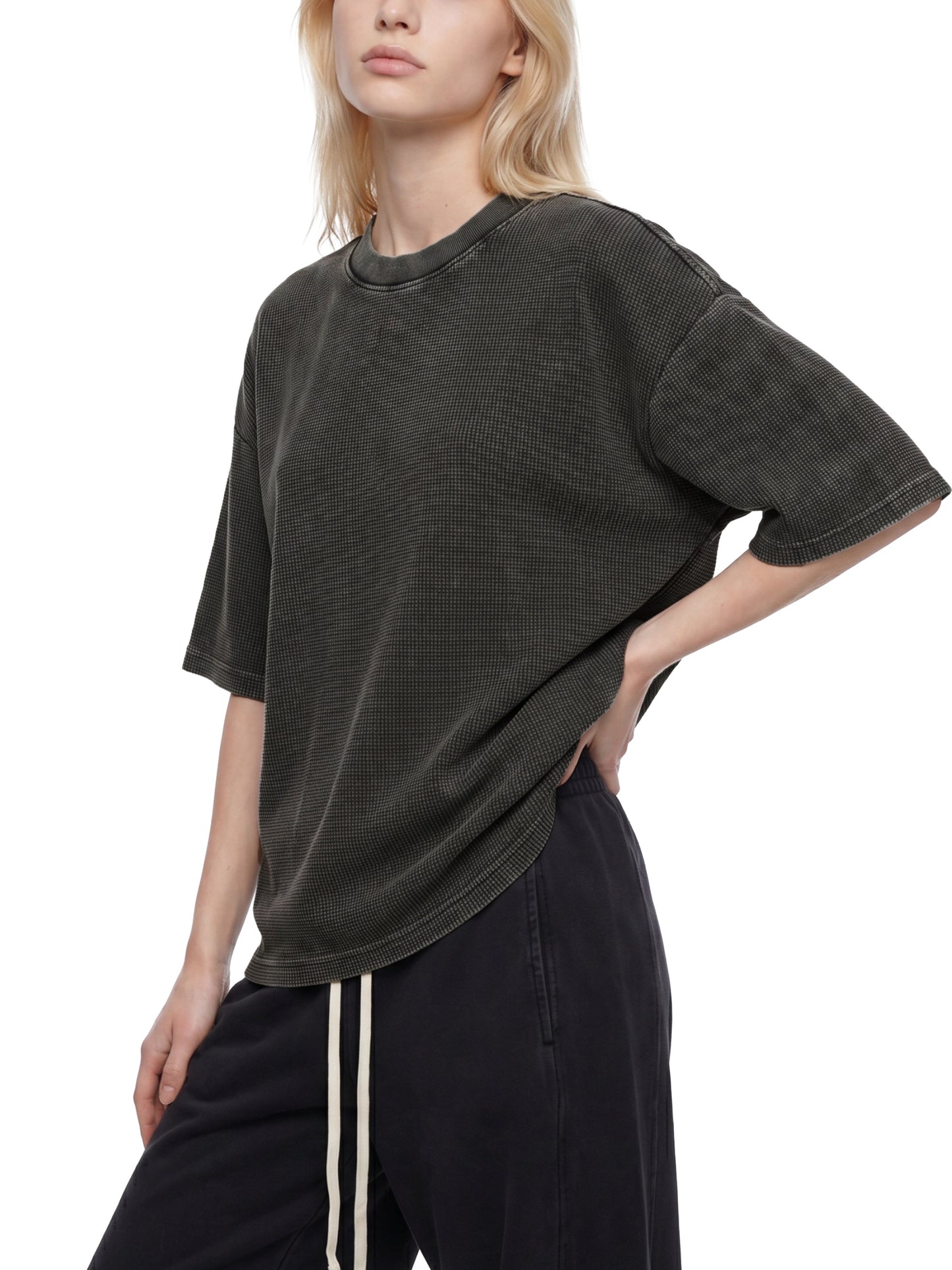 From the Core Waffle Tee Black