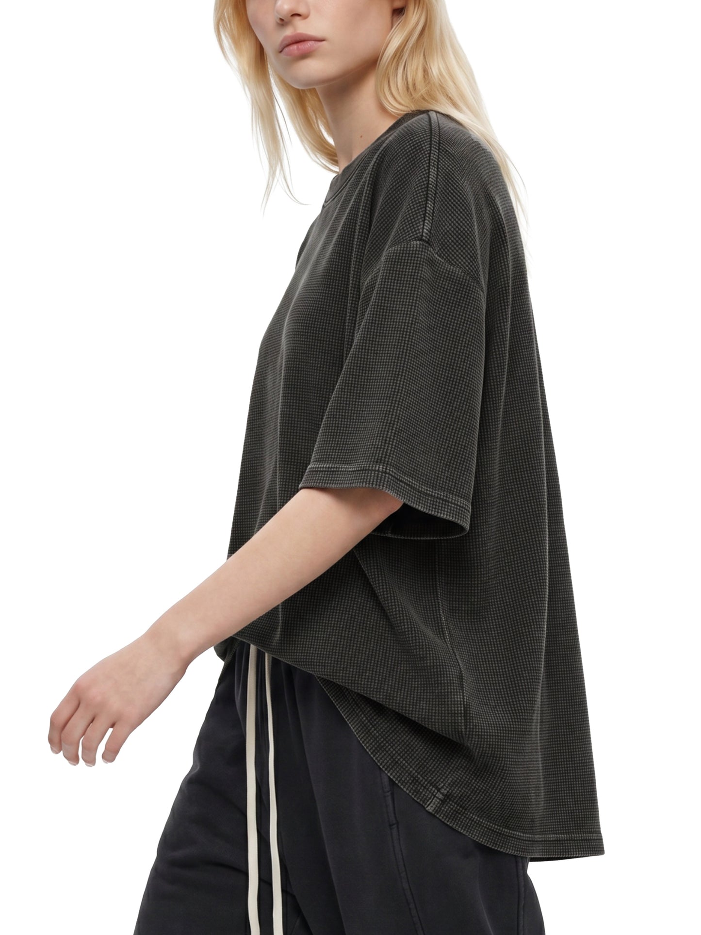 From the Core Waffle Tee Black