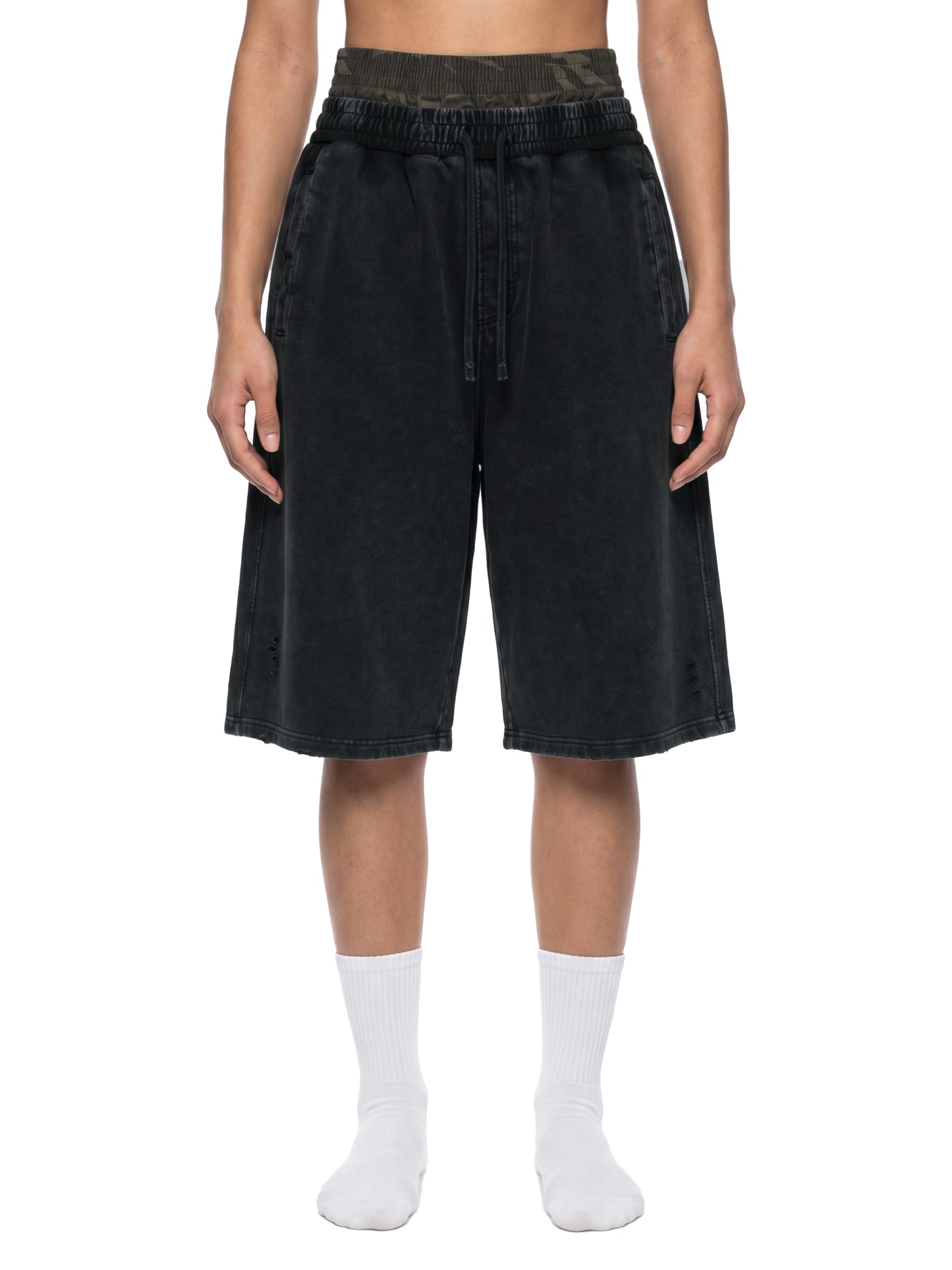 Love Frequency Distressed Shorts